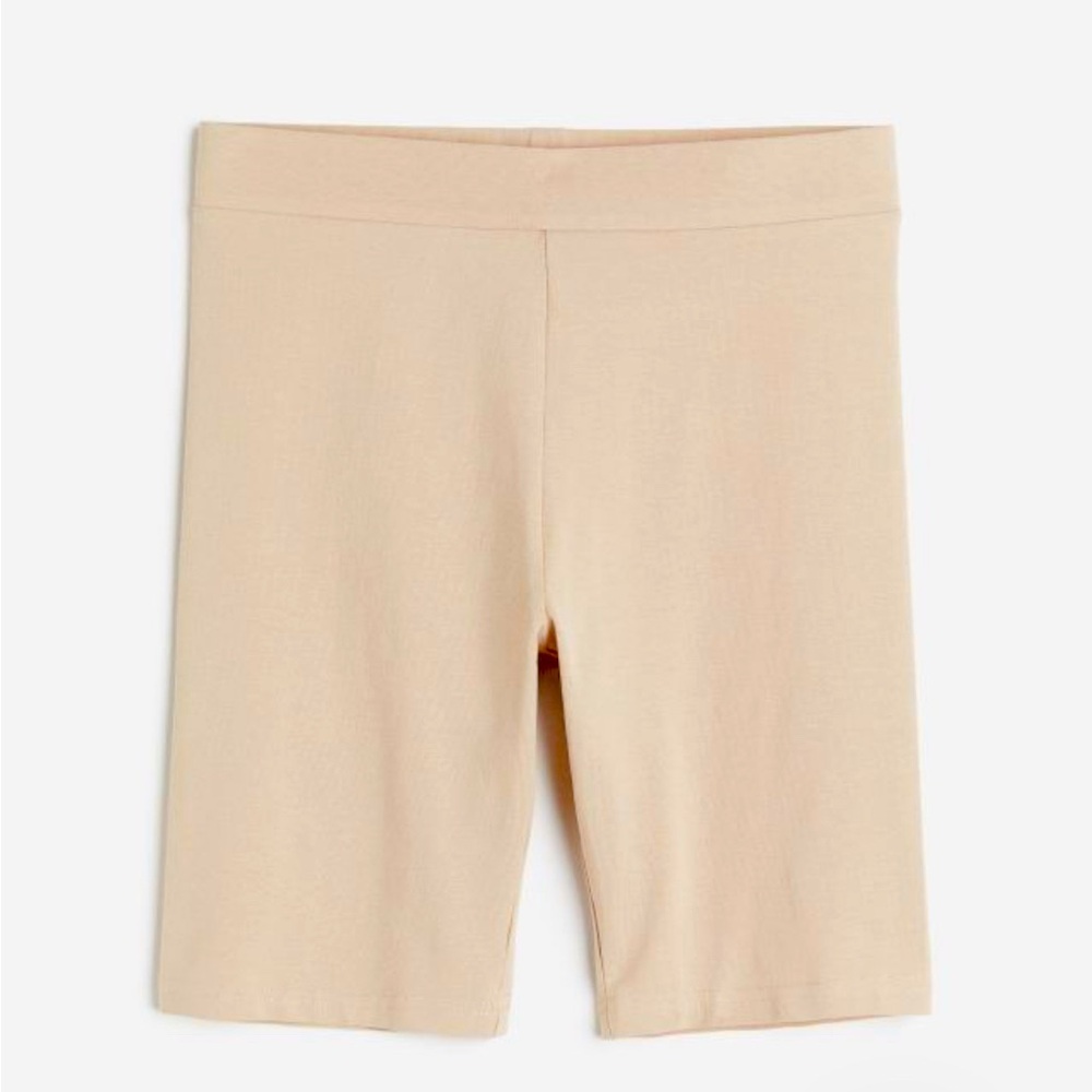 Light Beige Biker Shorts